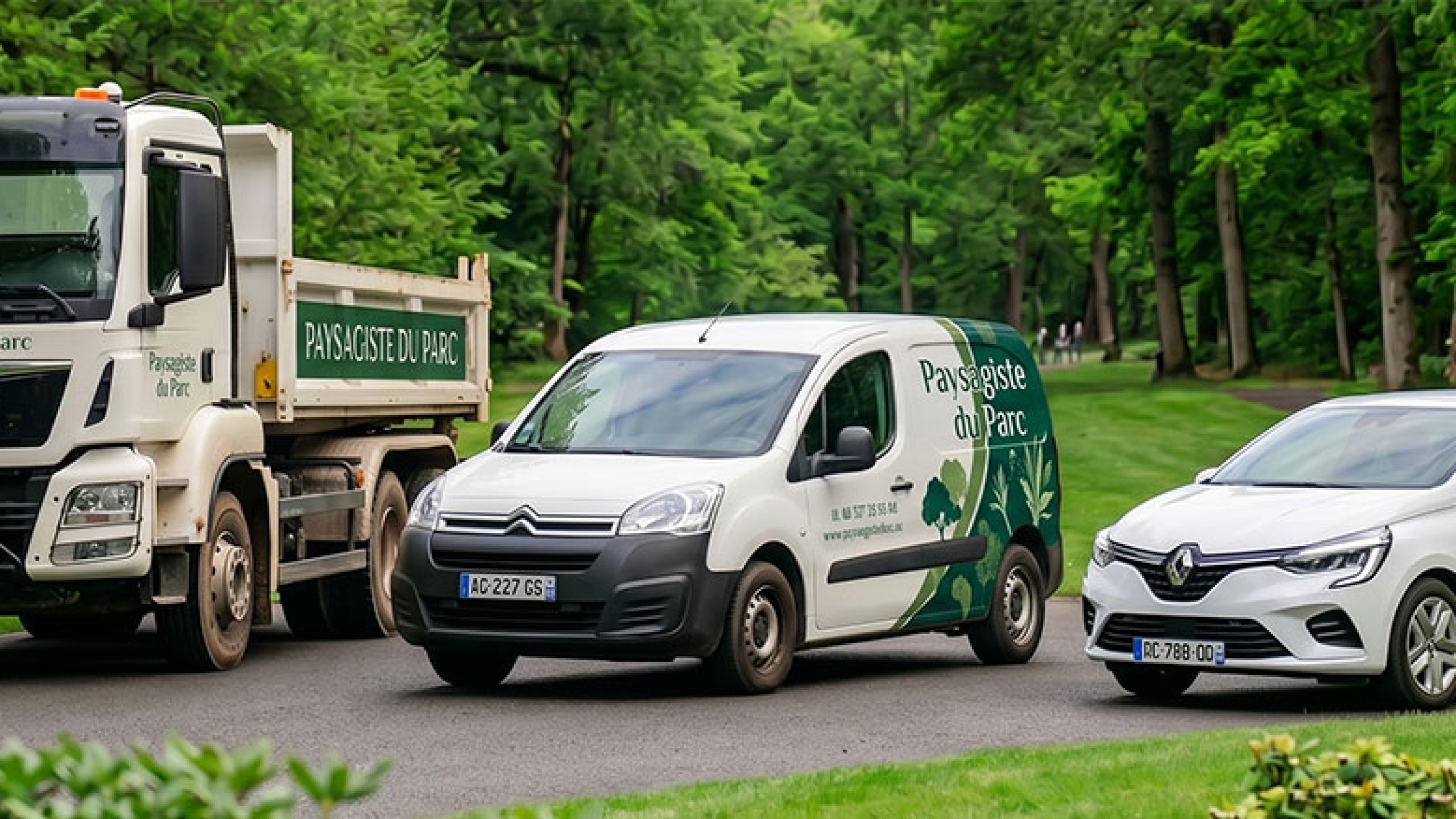 Fourgon utilitaire marqué grand format en tournée — habillage HD posé par Pubcovering Rambouillet